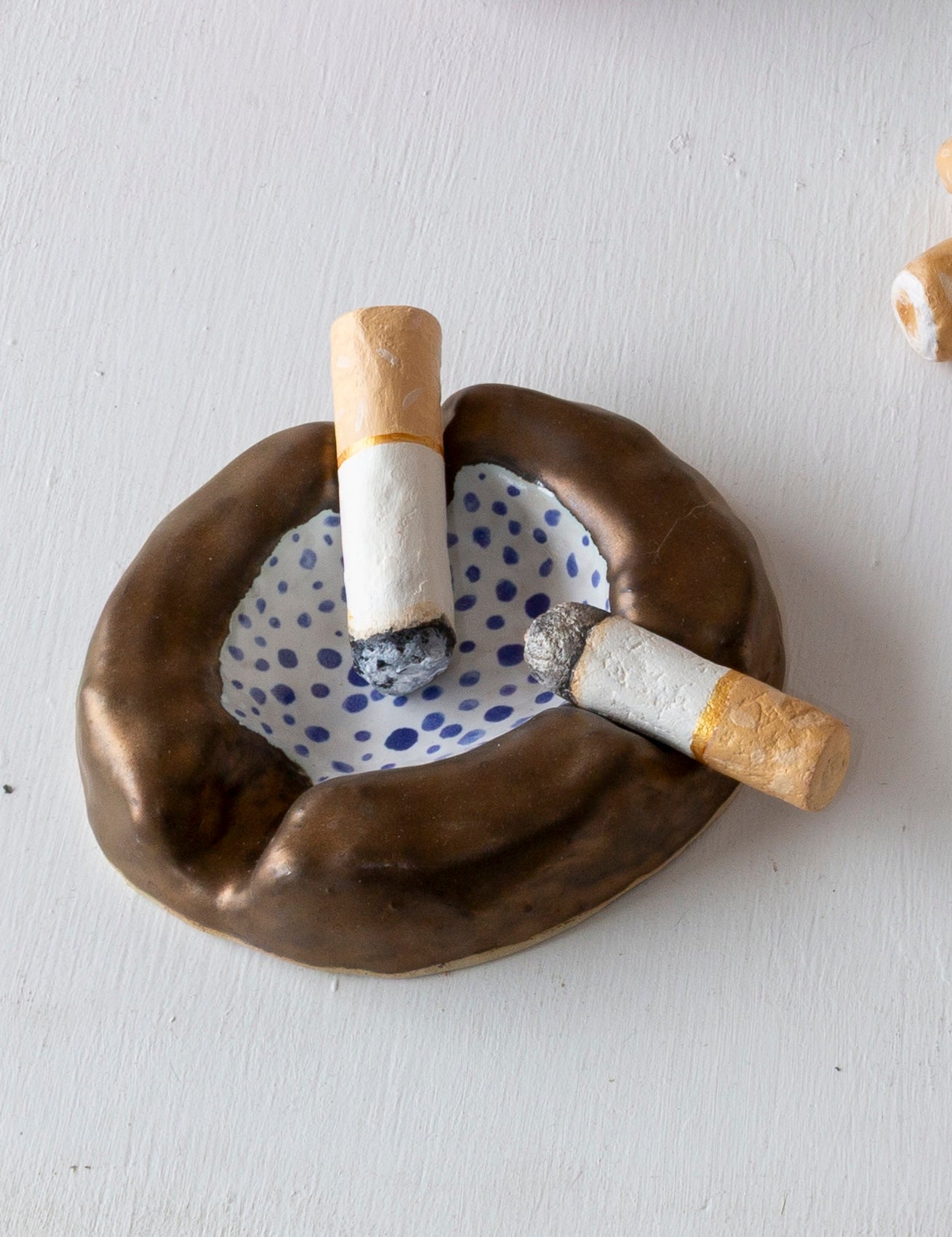 Blue Spot Ashtray